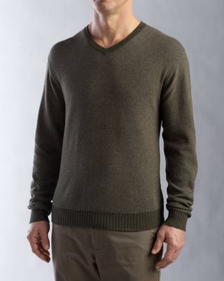 Men's Squire Cotton Textured V-neck