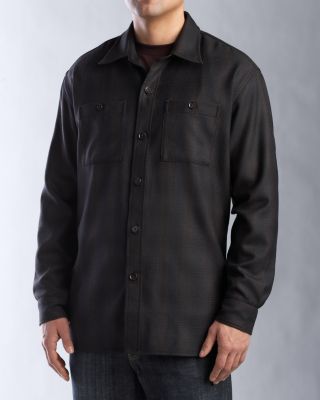 Men's Signature L/S Highlands Plaid Shirt Jacket