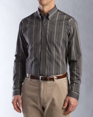 Men's L/S Malbec Stripe