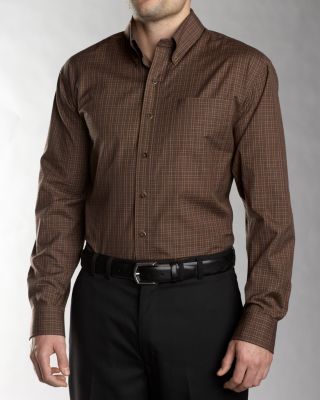 Men's B&T Signature L/S 100/2'S Society Plaid Shirt
