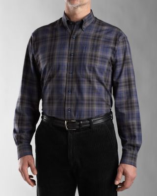 Men's B&T L/S Evan Plaid Shirt