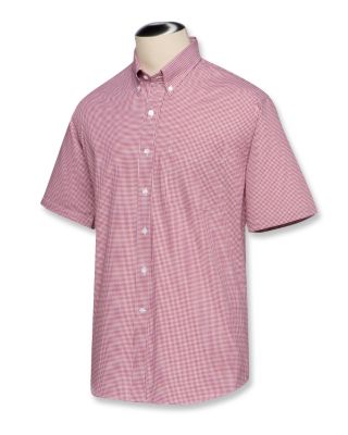Men's Short sleeve Gingham Check Shirt