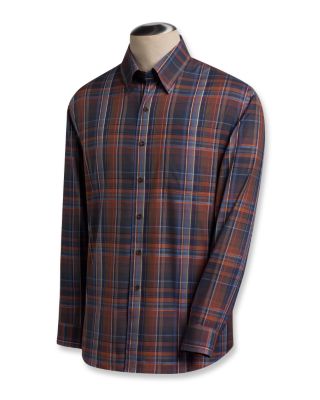 Men's B&T Signature L/S 100/2's Kings Plaid Shirt