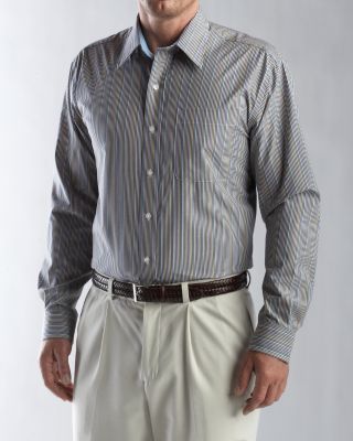 Men's B&T L/S Sandy Beach Stripe Shirt