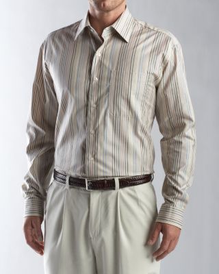 Men's Signature L/S 100/2's Long Beach Stripe Shirt