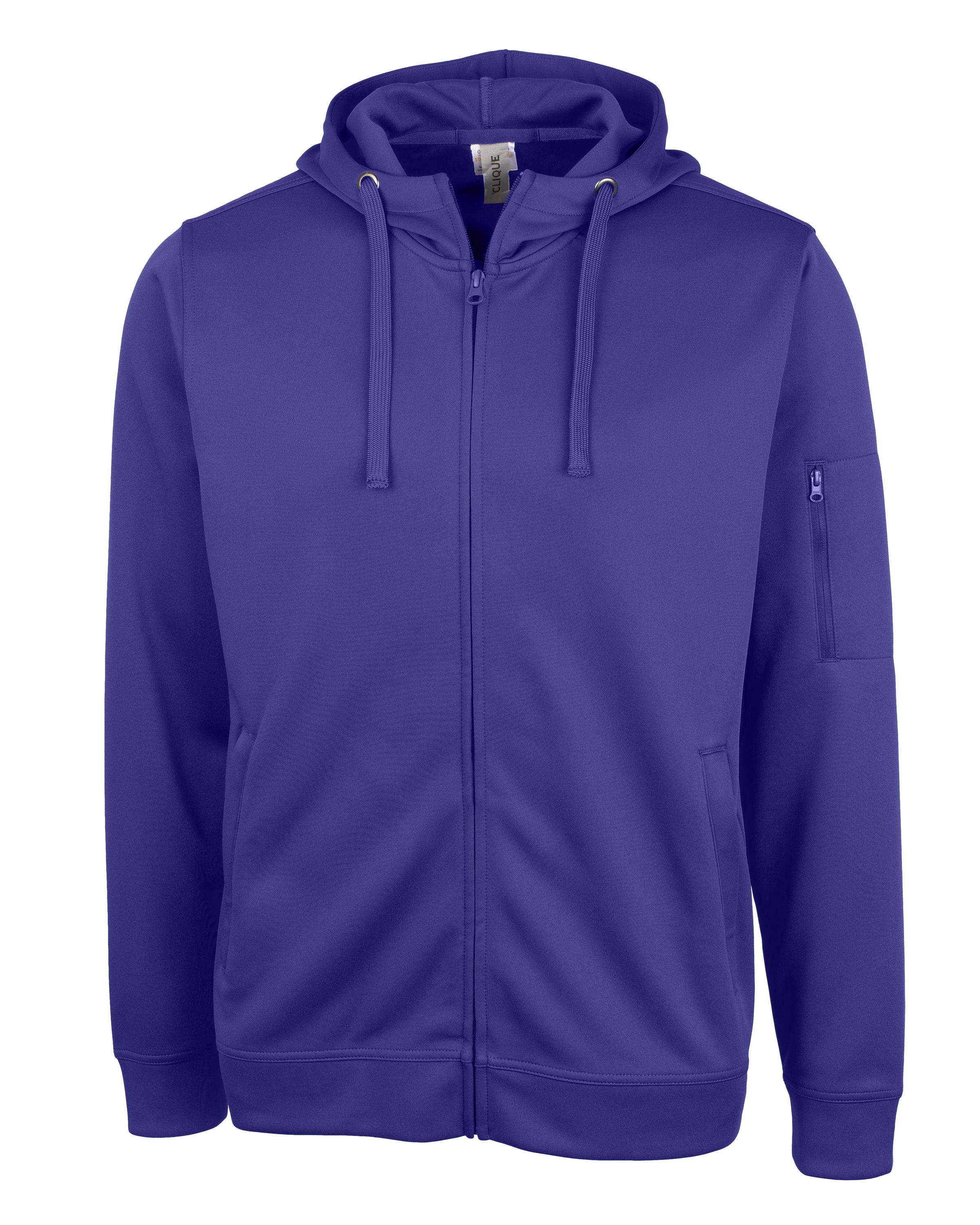 Clique Lift Solution-dyed Performance Unisex Full Zip Hooded Sweatshirt 66
