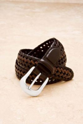 Brighton Mens 1 1/8 Inch 2 Tone Burma Laced Lthr