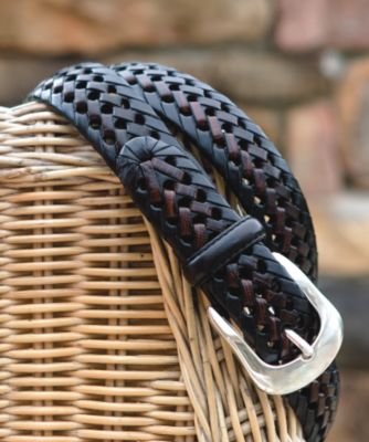 Brighton Men's Burma Laced Leather Belt