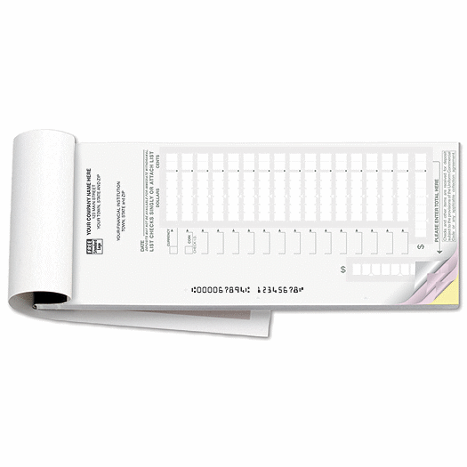 Booked Deposit Tickets - Easy Scan Format