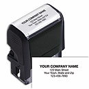 Efficient and easy to use! This stamp is best for shorter addresses or smaller envelopes. Imprint up to 4 lines and personalize it with your choice of ink color and typestyle. No messy ink pads. Rapid re-inking allows for repetitive use.