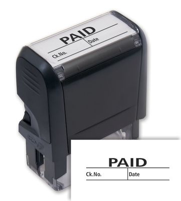 Paid w/ boxes Stamp - Self-Inking
