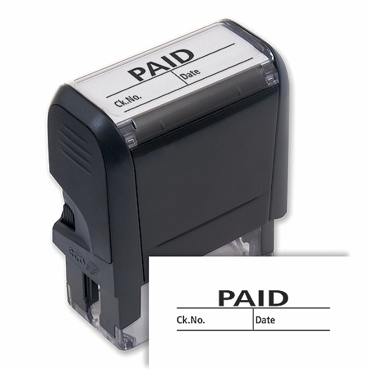 Paid w/ boxes Stamp - Self-Inking