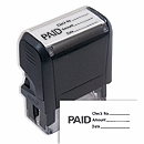 Paid w/ lines Stamp - Self-Inking