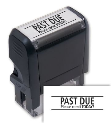 Past Due Please Remit Today! Stamp - Self-Inking