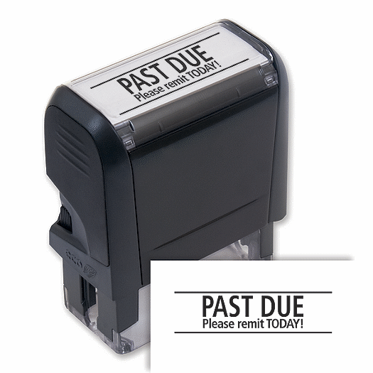 Past Due Please Remit Today! Stamp - Self-Inking