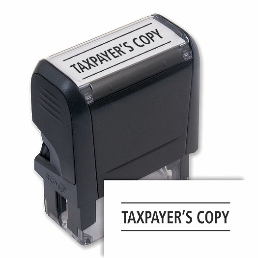Taxpayers Copy Stamp - Self-Inking