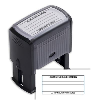 Allergies/Drug Reactions w/ lines Stamp – Self-Inking