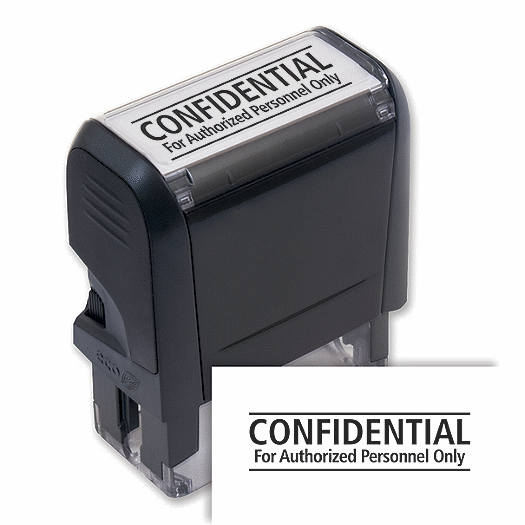 Confidential For Auth Personnel Only Stamp - Self-Inking