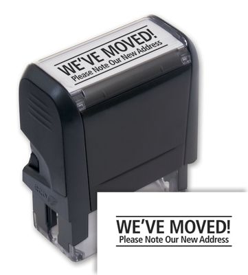 We've Moved! Stamp - Self-Inking