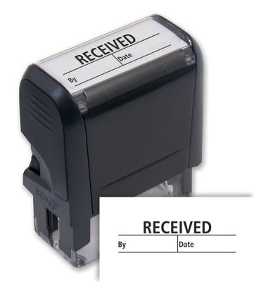 Received w/ boxes Stamp – Self-Inking