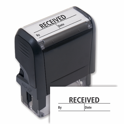 Received w/ boxes Stamp - Self-Inking