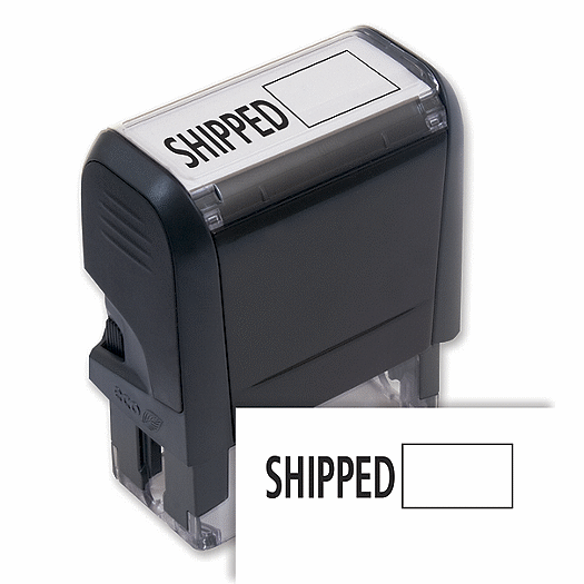 Shipped w/ Open Box Stamp - Self-Inking