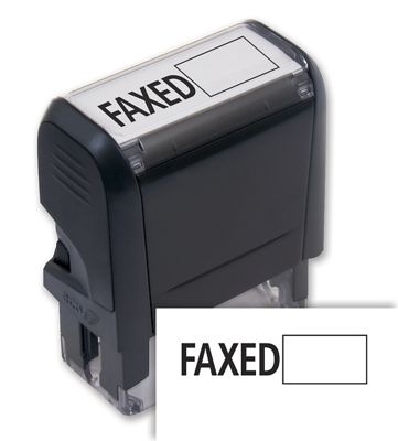 Faxed w/ Open Box Stamp - Self-Inking