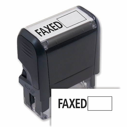 Faxed w/ Open Box Stamp - Self-Inking
