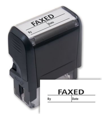 Faxed w/ boxes Stamp – Self-Inking
