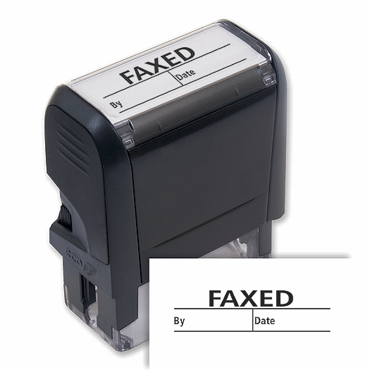Faxed w/ boxes Stamp - Self-Inking