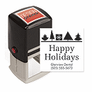 Holiday Trees & Gift Design Stamp – Self-Inking