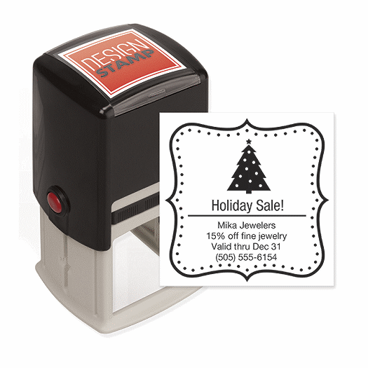 Holiday Dots Design Stamp - Self-Inking