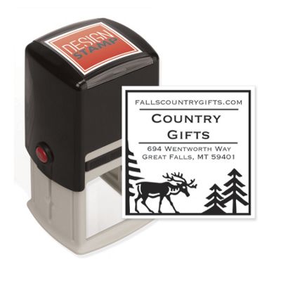 Country Moose Design Stamp – Self-Inking