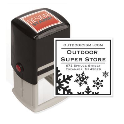 Country Snowflakes Design Stamp – Self-Inking
