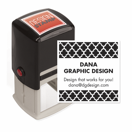 Bold Quatrefoil Design Stamp - Self-Inking