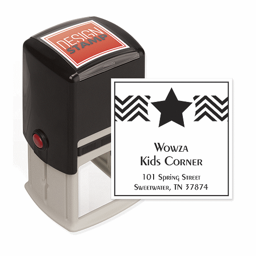 Trendy Chevron Design Stamp - Self-Inking