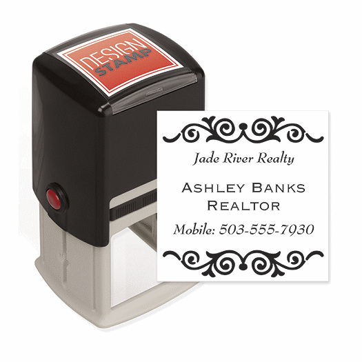 Fancy Flourish Design Stamp - Self-Inking