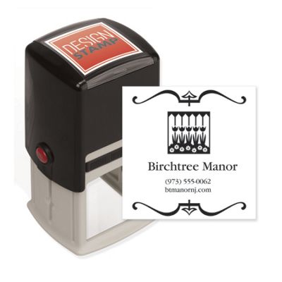 Graceful Garnish with Logo Design Stamp – Self-Inking