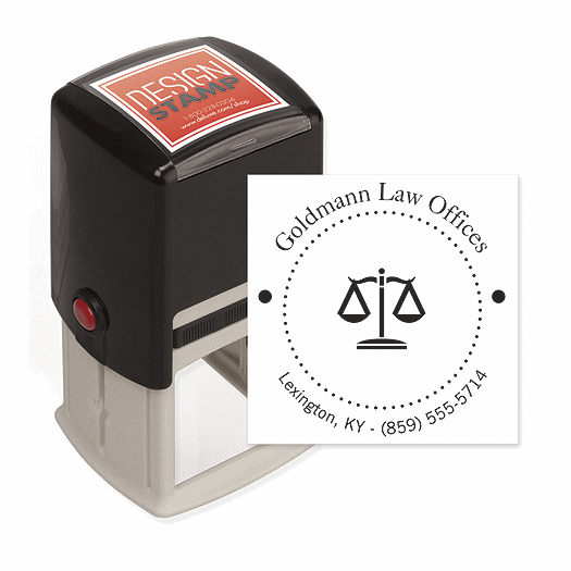 Dotted Circle Design Stamp - Self-Inking