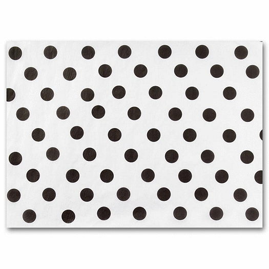 Tissue Paper - Black Dots on White - Office and Business Supplies Online - Ipayo.com