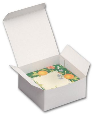 White One-Piece Gift Boxes, 4 x 4 x 2