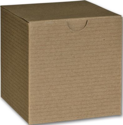Kraft One-Piece Gift Boxes, 4 x 4 x 4 - Office and Business Supplies Online - Ipayo.com
