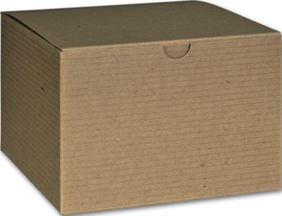 6 X 6 X 4 Kraft One-Piece Gift Boxes, 6 x 6 x 4