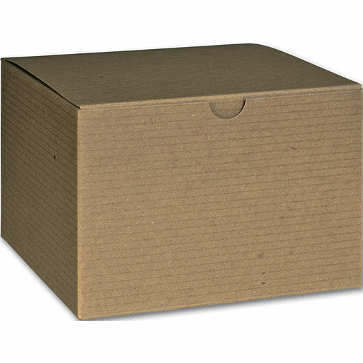 Kraft One-Piece Gift Boxes, 6 x 6 x 4 - Office and Business Supplies Online - Ipayo.com