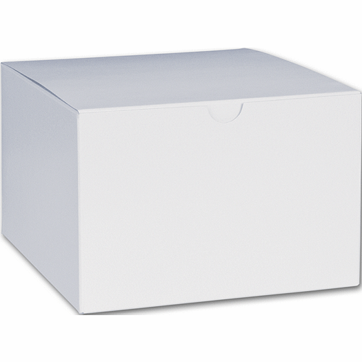 White One-Piece Gift Boxes, 6 x 6 x 4 - Office and Business Supplies Online - Ipayo.com