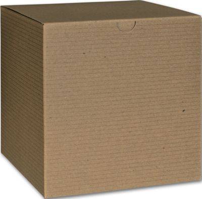 Kraft One-Piece Gift Boxes, 6 x 6 x 6 - Office and Business Supplies Online - Ipayo.com