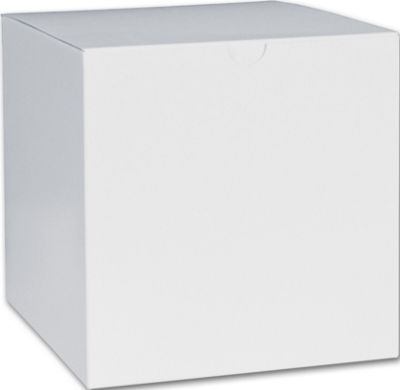 White One-Piece Gift Boxes, 6 x 6 x 6