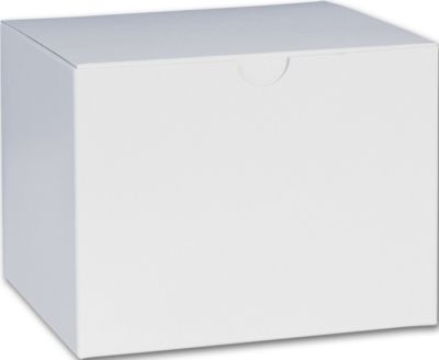 White One-Piece Gift Boxes, 6 x 4 1/2 x 4 1/2