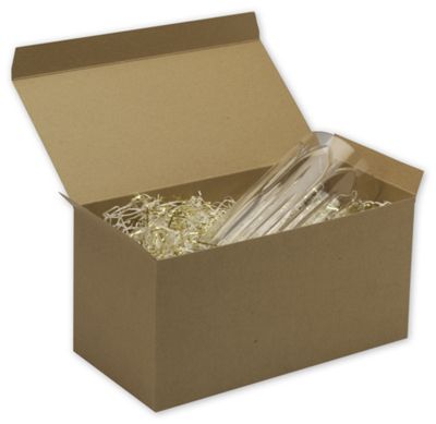 Kraft One-Piece Gift Boxes, 12 x 6 x 6 - Office and Business Supplies Online - Ipayo.com