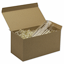 These Kraft One-Piece gift boxes are made of recycled board for the eco conscious consumer. Suggested for use with glasses. 50 Kraft one piece gift boxes per case.